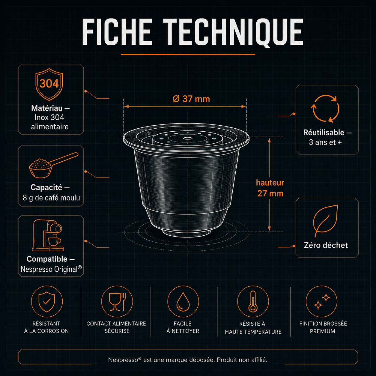 ÉcoCapsule™ – Capsule à Café Réutilisable
